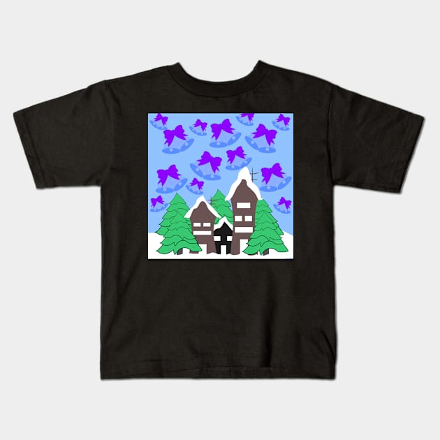 Christmas fantasy Kids T-Shirt by cocodes